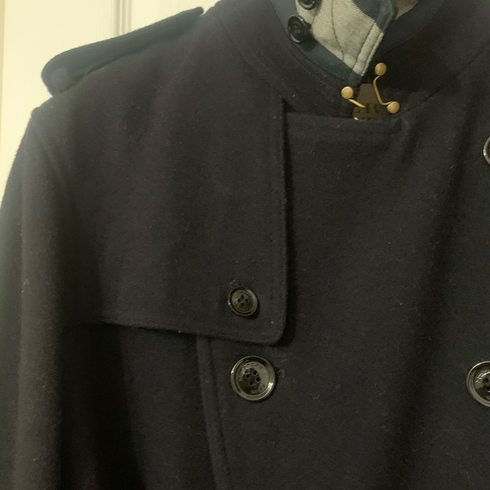 Burberry Brit men's navy wool coat size L - Picture 6 of 16